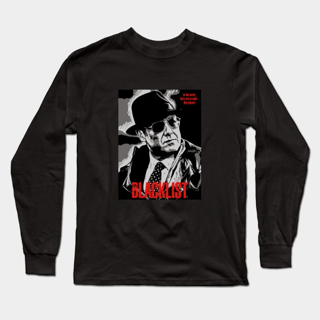 The Blacklist Fan art Poster Long Sleeve T-Shirt by IamValkyrie